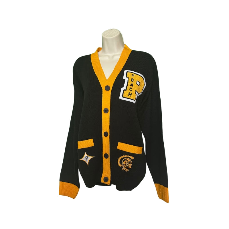 PCHS Trojan Knit Cardigan Sweater